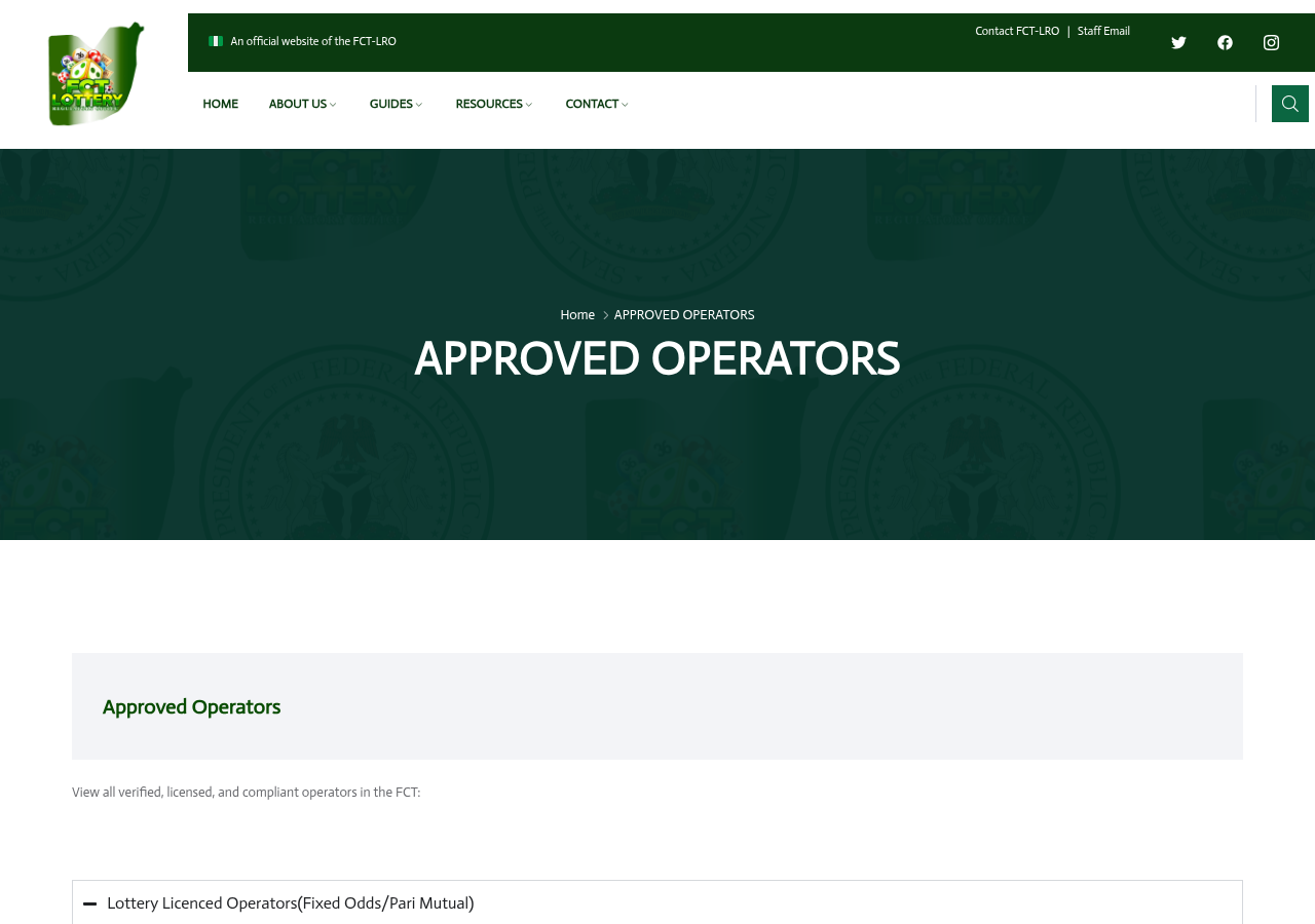 Dated FCT approved-operator register capture used for the Betsafe check